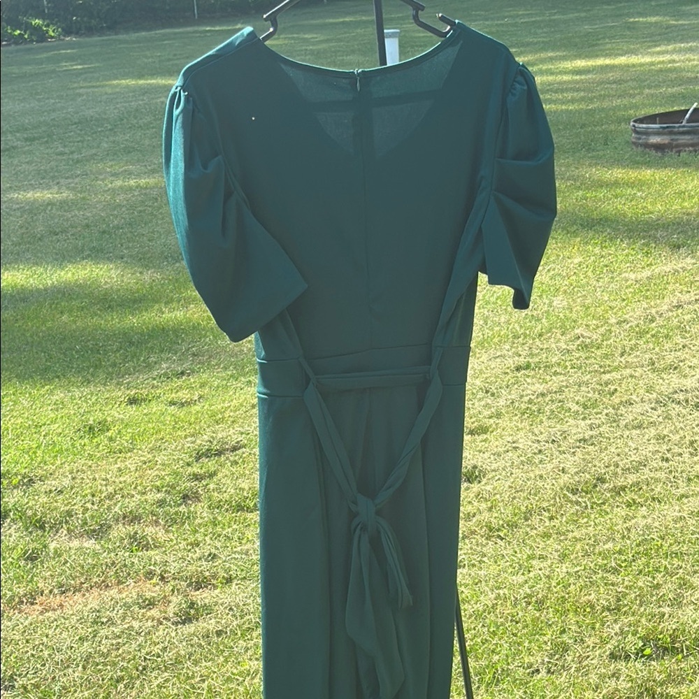 Sleek Green Belted Jumpsuit Women’s Plus Size XXL NWOT - Picture 7 of 9